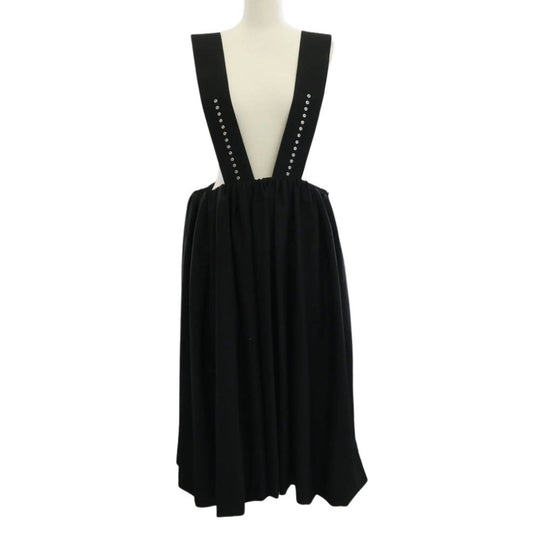 ノワールケイニノミヤ コムデギャルソン 22SS 3I-A002 ウール100％ ジャンパースカート ジャンプスカート 吊りスカート ブラック系 S【中古】