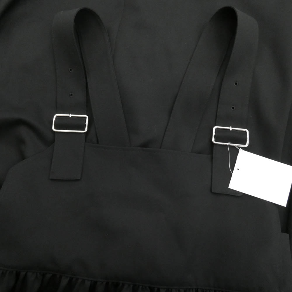tao COMME des GARCONS タオ コムデギャルソン 25SS TC-A101-051 ウールギャバ後染 ジャンパースカート 吊りスカート ブラック系 M【美品】【中古】