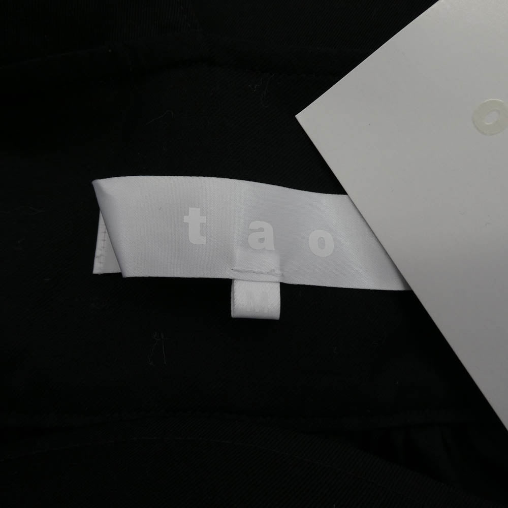 tao COMME des GARCONS タオ コムデギャルソン 25SS TC-A101-051 ウールギャバ後染 ジャンパースカート 吊りスカート ブラック系 M【美品】【中古】