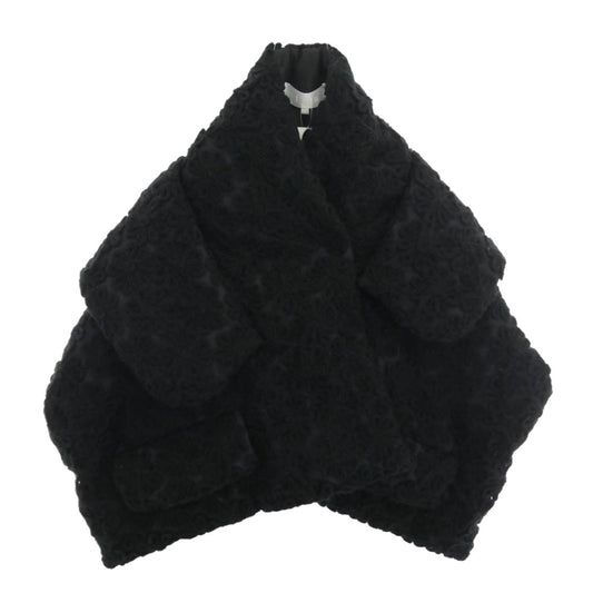 tao COMME des GARCONS タオ コムデギャルソン 24AW TN-J009-051 ナイロンチュール刺繍 中綿 ケープ ポンチョ ブラック系 S【中古】