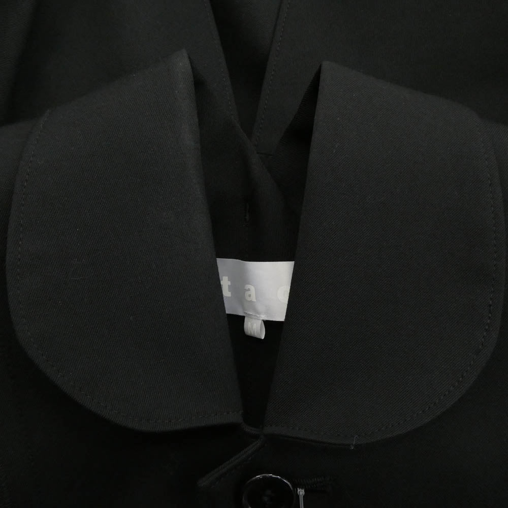 tao COMME des GARCONS タオ コムデギャルソン 24AW TN-J001-051 丸襟 変形デザイン ウールギャバジン ショート ジャケット ブラック系 M【美品】【中古】