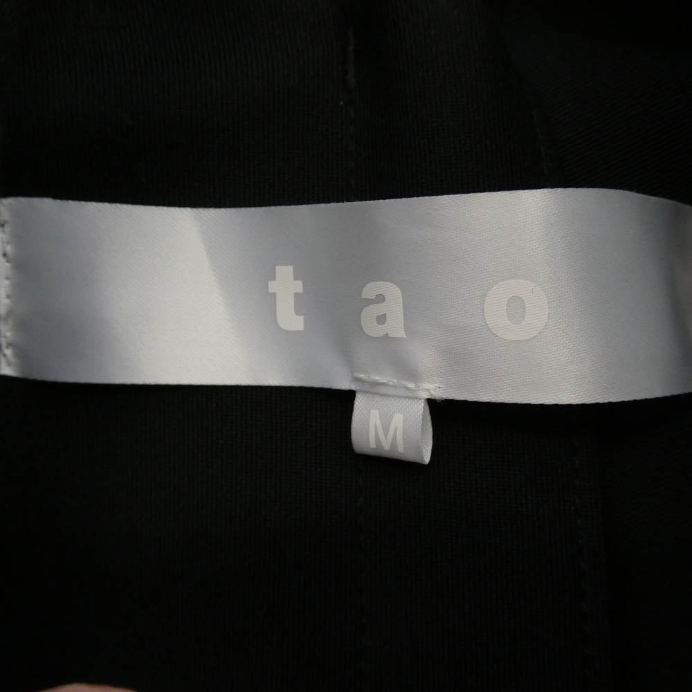 tao COMME des GARCONS タオ コムデギャルソン 24AW TN-J001-051 丸襟 変形デザイン ウールギャバジン ショート ジャケット ブラック系 M【美品】【中古】