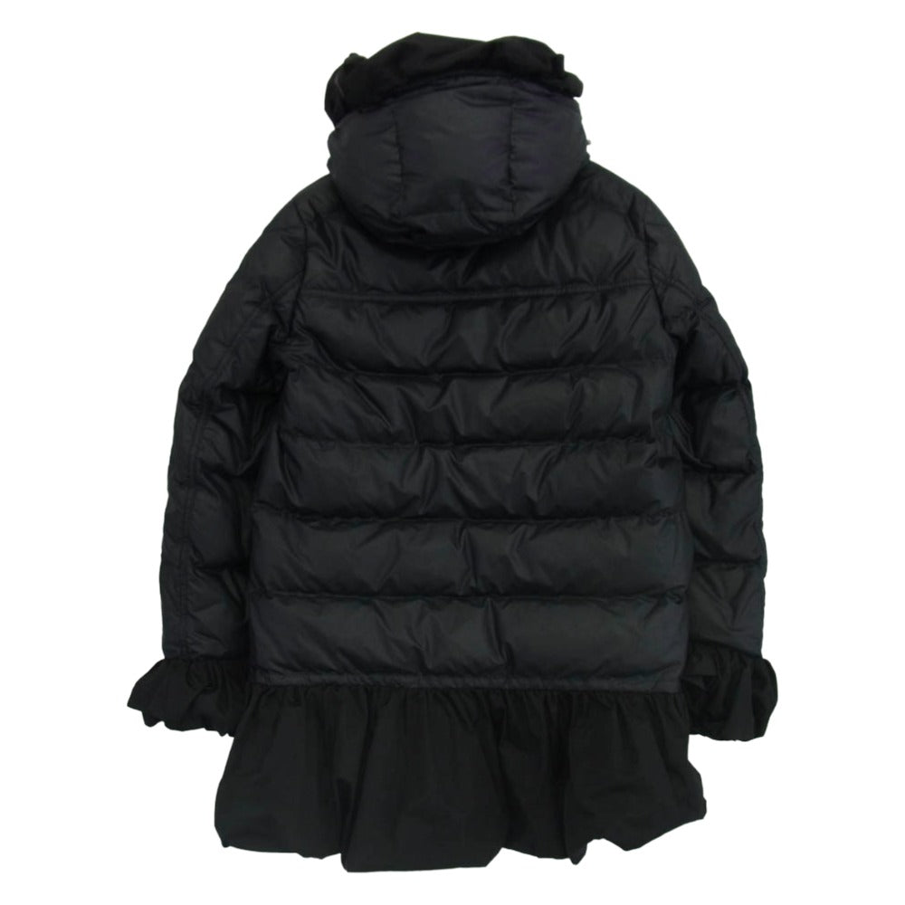 MONCLER モンクレール × SACAI サカイ SERI フリルデザイン フーデッド ダウンジャケット ブラック系【中古】