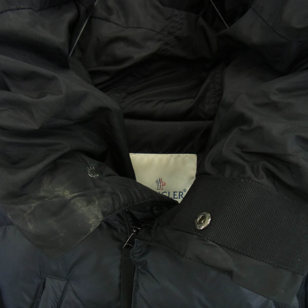MONCLER モンクレール × SACAI サカイ SERI フリルデザイン フーデッド ダウンジャケット ブラック系【中古】