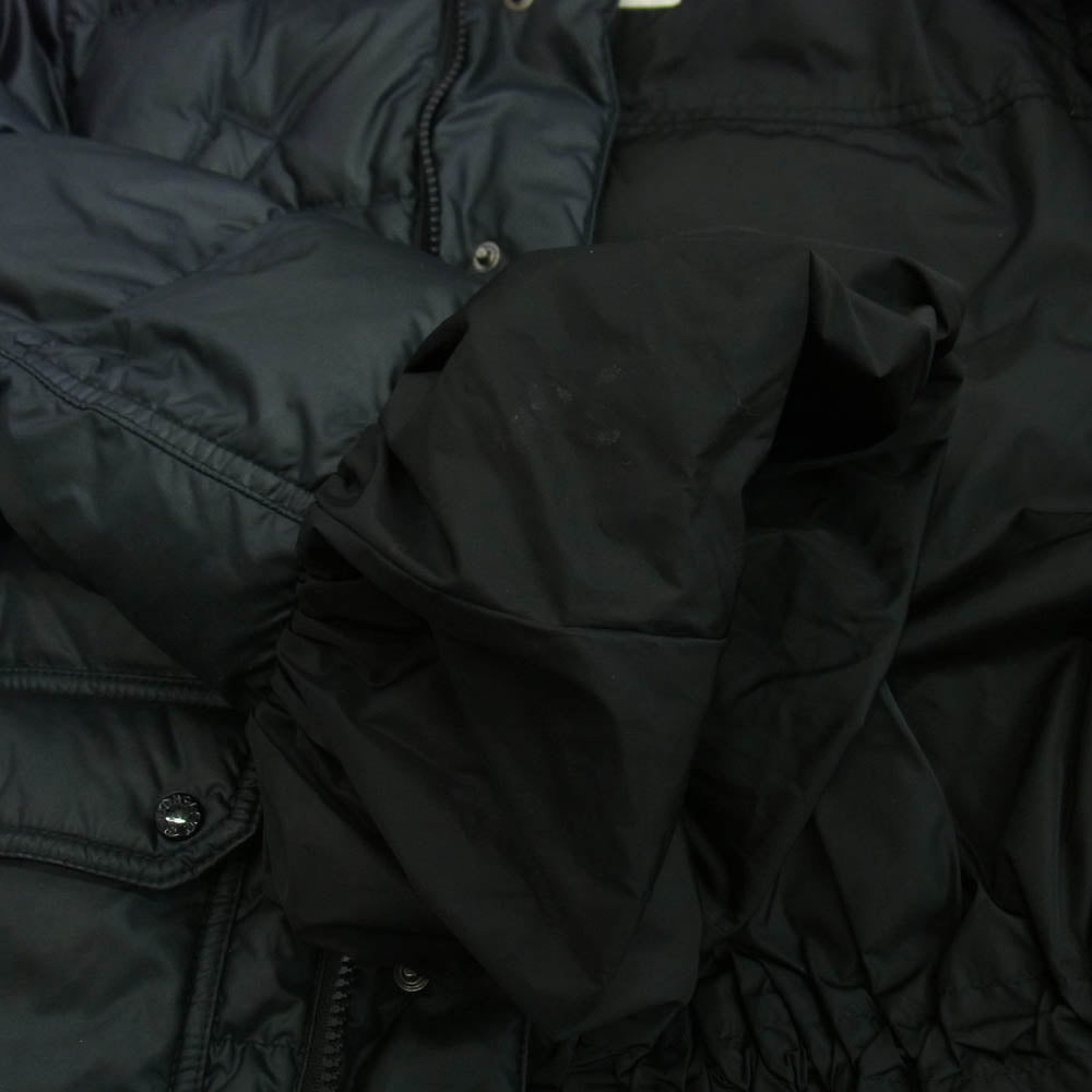 MONCLER モンクレール × SACAI サカイ SERI フリルデザイン フーデッド ダウンジャケット ブラック系【中古】