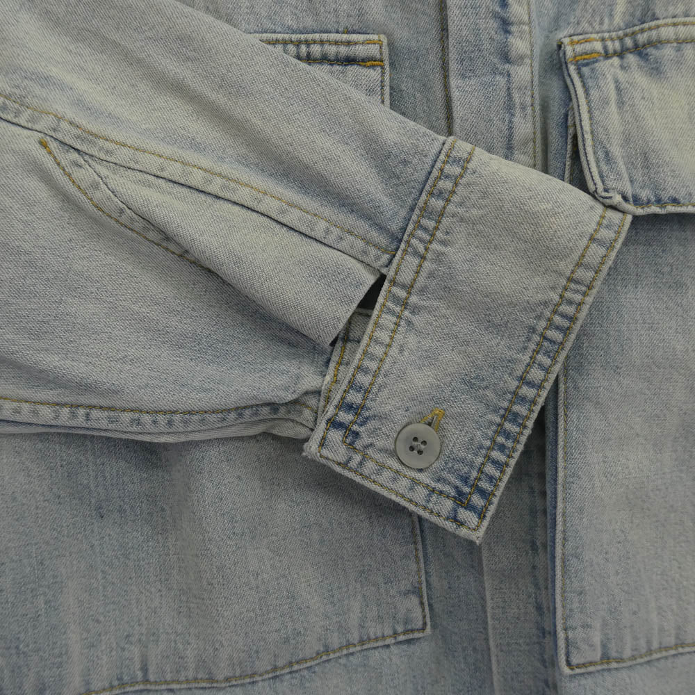 FEAR OF GOD フィアオブゴッド 6th Sixth Collection ノーカラー デニムシャツ ライトブルー系 S【中古】