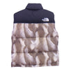 Supreme シュプリーム 13AW ND01341 × THE NORTH FACE ザノースフェイス Fur Print Nuptse Vest ダウンベスト ライトブラウン系 ブラック系 M【中古】