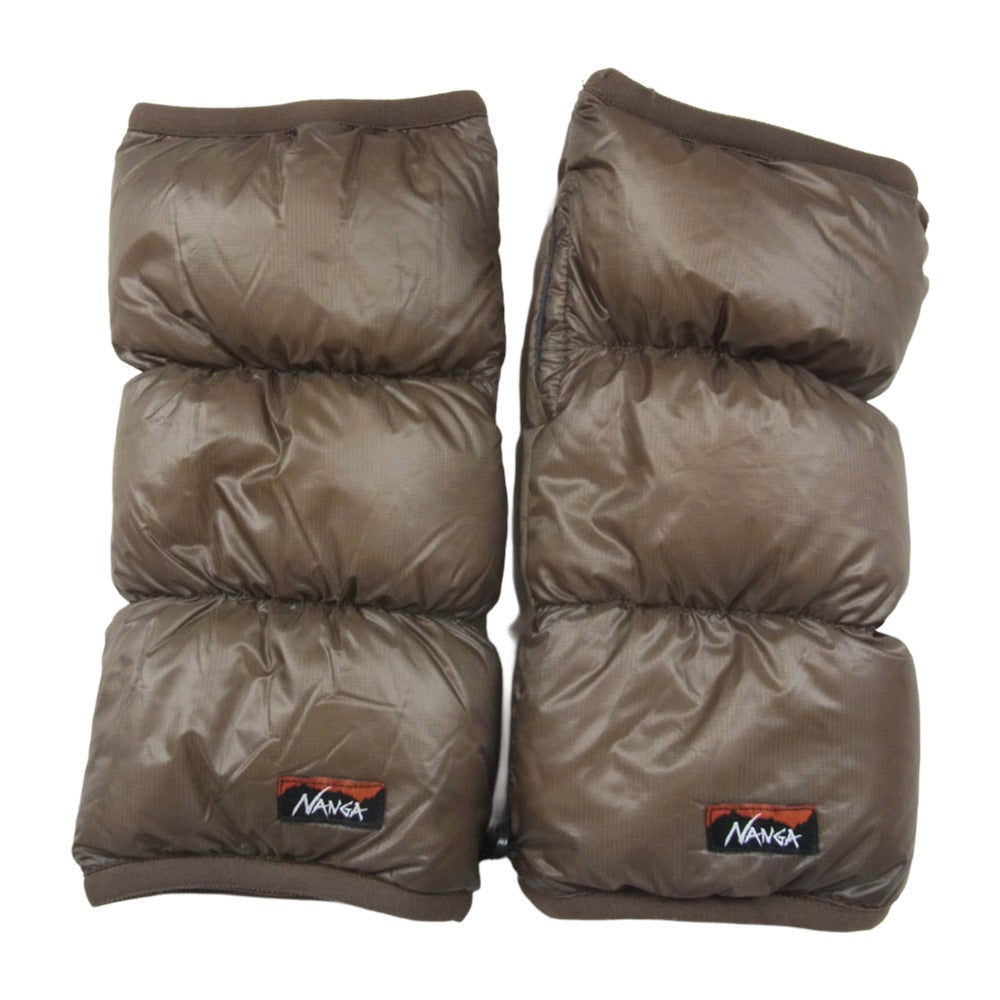 NANGA ナンガ MOUNTAIN LODGE DOWN WRIST GAITERS マウンテン ロッジ ダウン リストゲイター 手袋 ブラウン系 M【中古】