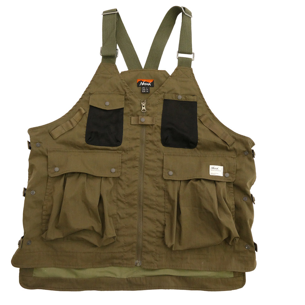 NANGA ナンガ NW2421-1E204-A ヒノックリップ ストップ フィールドベスト カーキ系 L【中古】