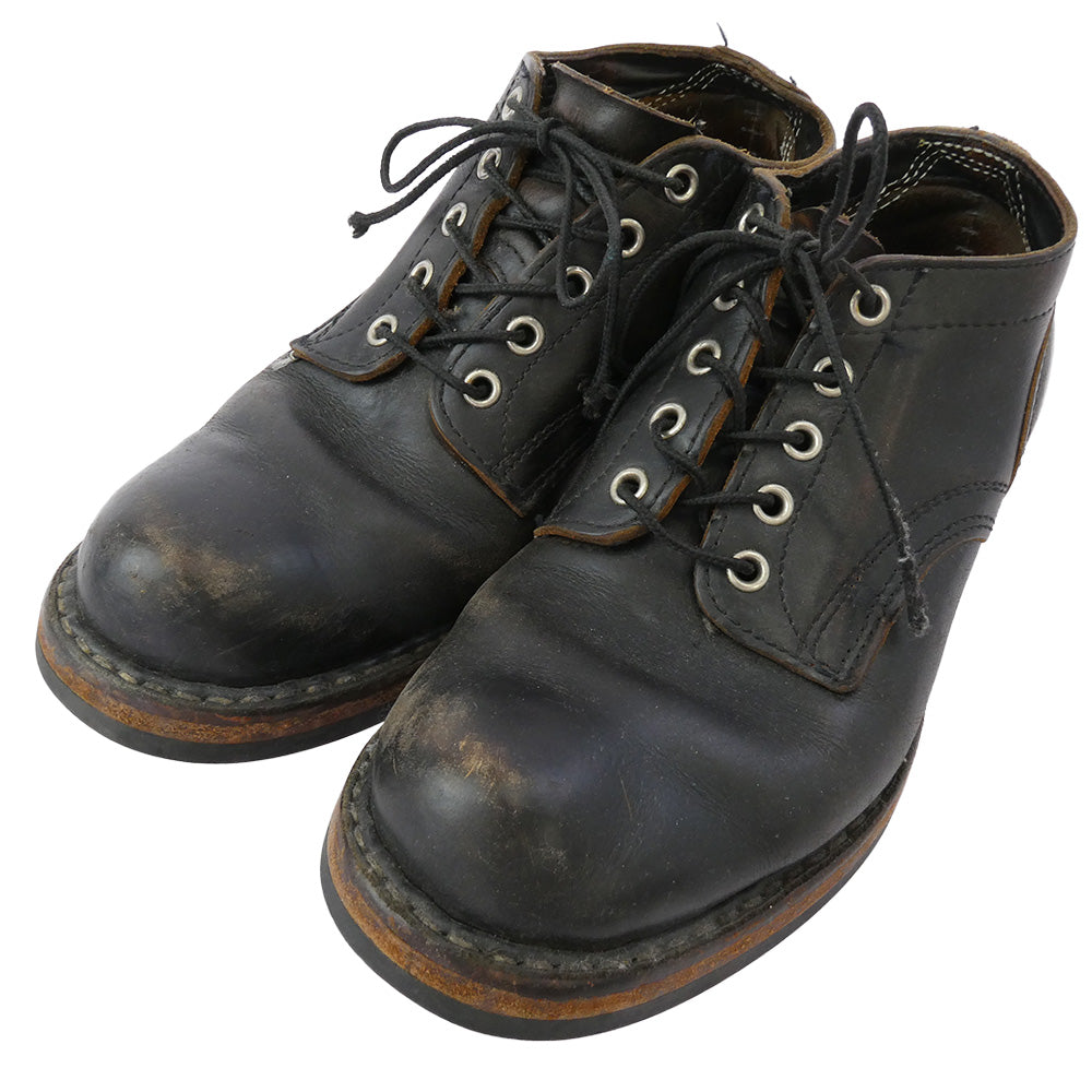 ハソーン OXFORD SHOES オックスフォード 茶芯 レザー シューズ ブラック系 61/2E【中古】