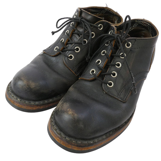 ハソーン OXFORD SHOES オックスフォード 茶芯 レザー シューズ ブラック系 61/2E【中古】