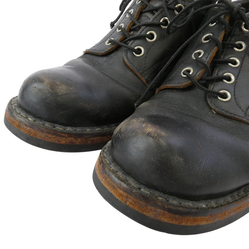 ハソーン OXFORD SHOES オックスフォード 茶芯 レザー シューズ ブラック系 61/2E【中古】