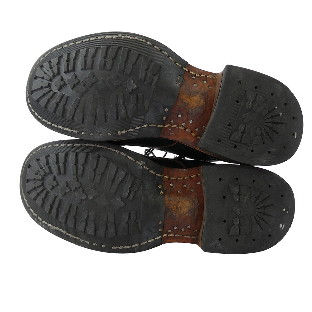 ハソーン OXFORD SHOES オックスフォード 茶芯 レザー シューズ ブラック系 61/2E【中古】