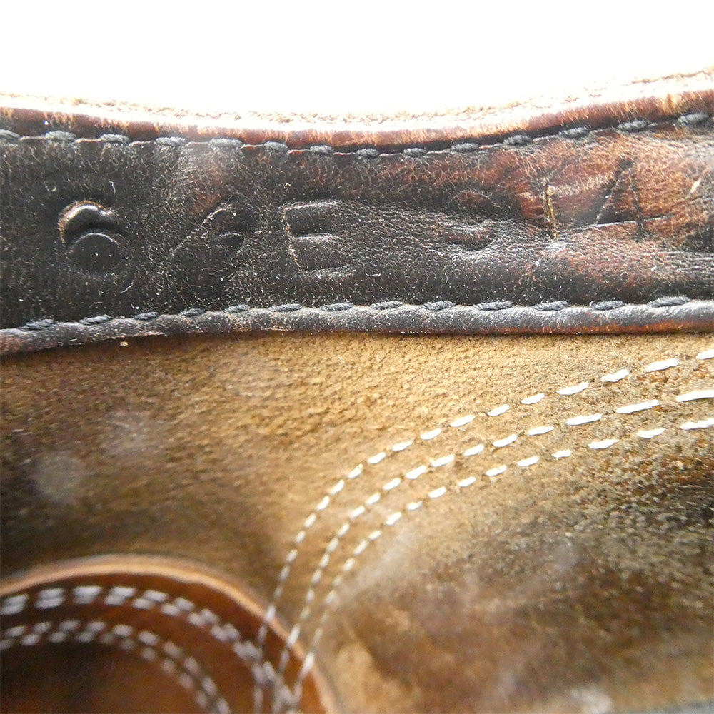 ハソーン OXFORD SHOES オックスフォード 茶芯 レザー シューズ ブラック系 61/2E【中古】