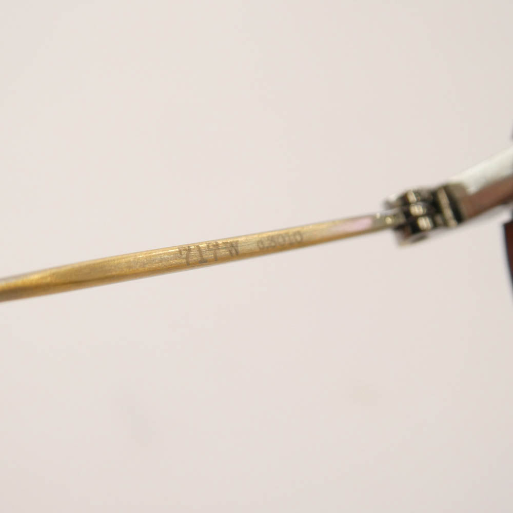 EYEVAN7285 アイヴァン7285 MODEL 717W 3010 アイウェア メガネ 眼鏡 ブラウン系 ゴールド系 46□24-145【中古】