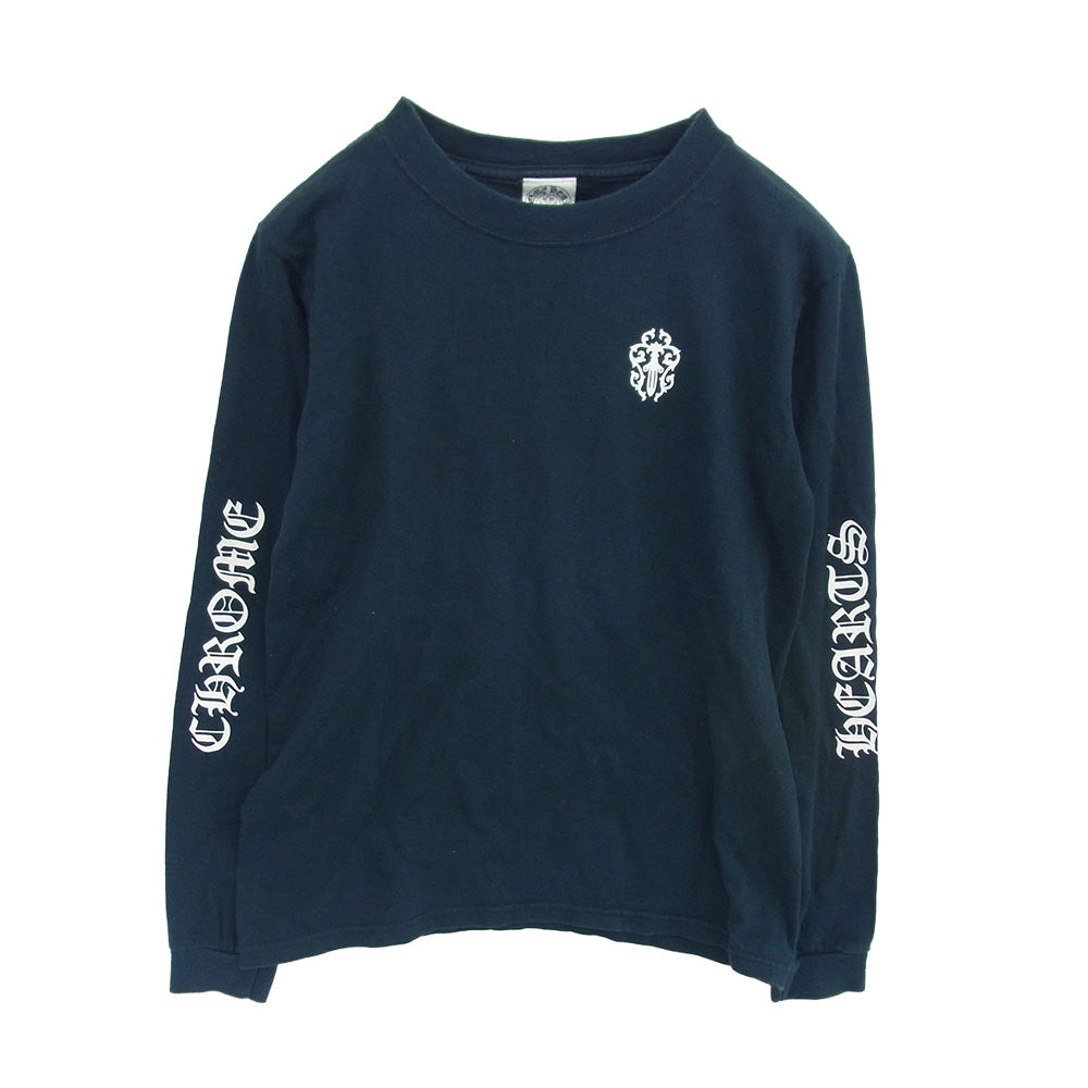 CHROME HEARTS クロムハーツ（原本無） KIDS OLD DAGGER キッズ アームロゴ 長袖 ロング スリーブ カットソー ネイビー系 L【中古】