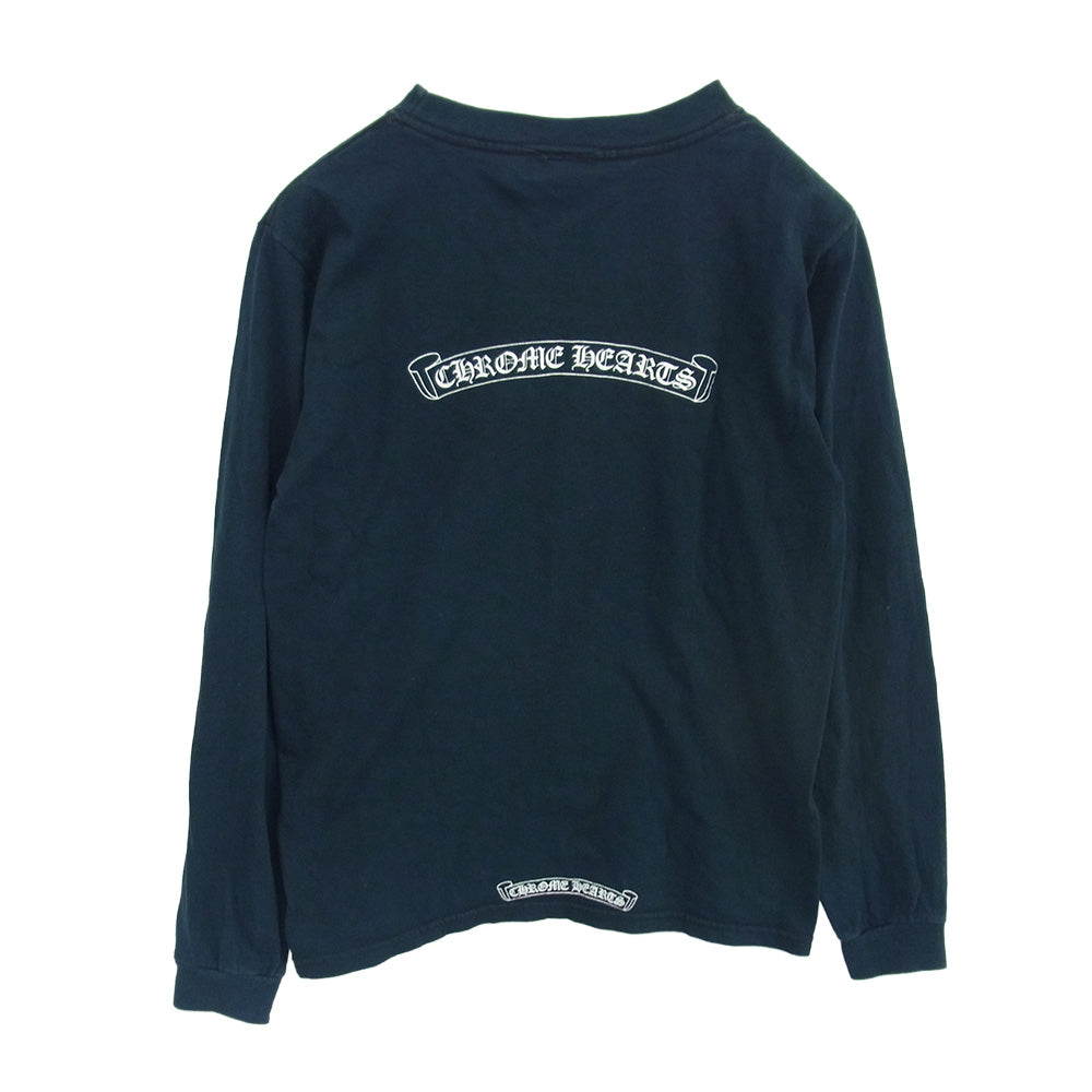 CHROME HEARTS クロムハーツ（原本無） KIDS OLD DAGGER キッズ アームロゴ 長袖 ロング スリーブ カットソー ネイビー系 L【中古】