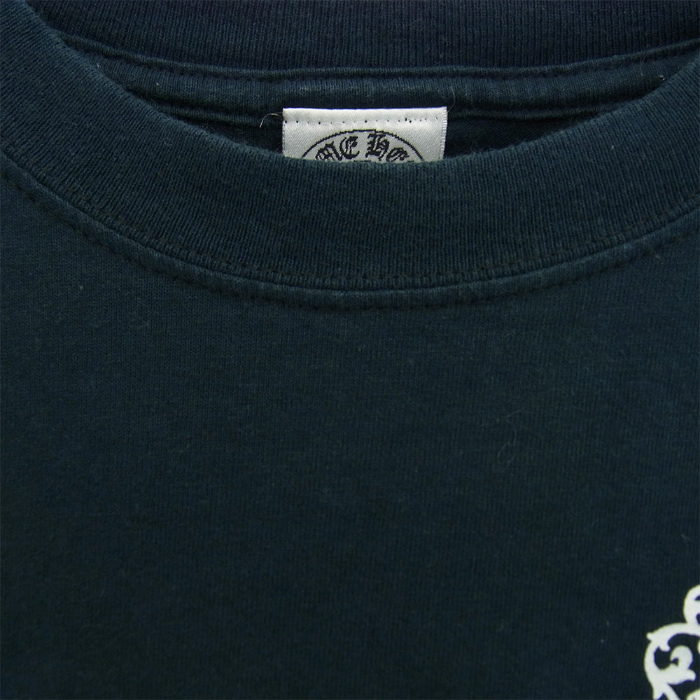 CHROME HEARTS クロムハーツ（原本無） KIDS OLD DAGGER キッズ アームロゴ 長袖 ロング スリーブ カットソー ネイビー系 L【中古】