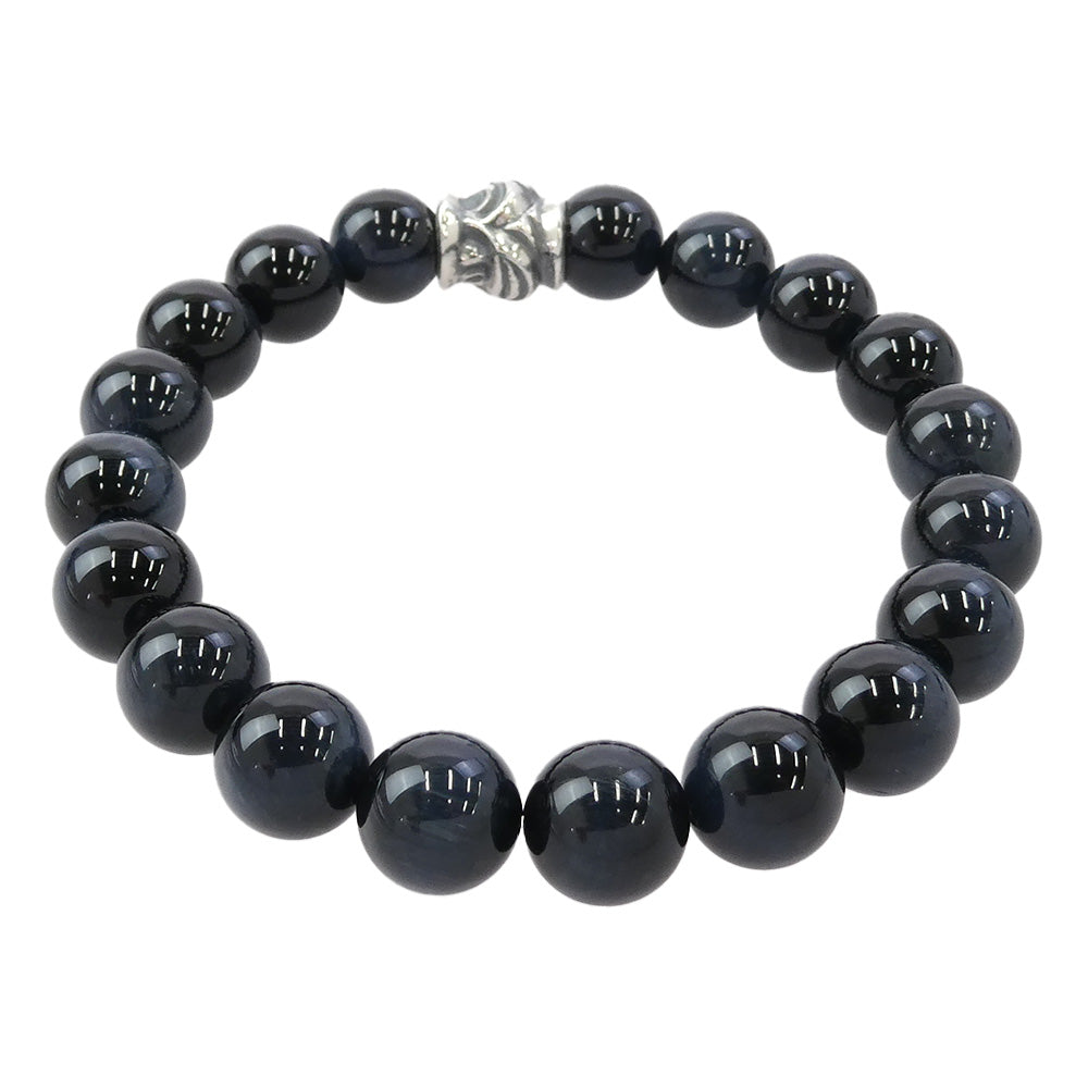 LONE ONES ロンワンズ MFSB-0002-BTE 販売証明書カード付 ホーク ビード ブラックタイガーアイ ブレスレット ブラック系【美品】【中古】