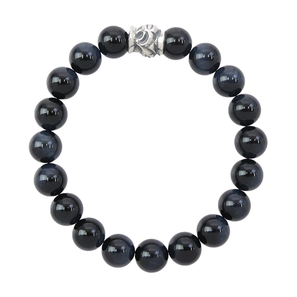 LONE ONES ロンワンズ MFSB-0002-BTE 販売証明書カード付 ホーク ビード ブラックタイガーアイ ブレスレット ブラック系【美品】【中古】