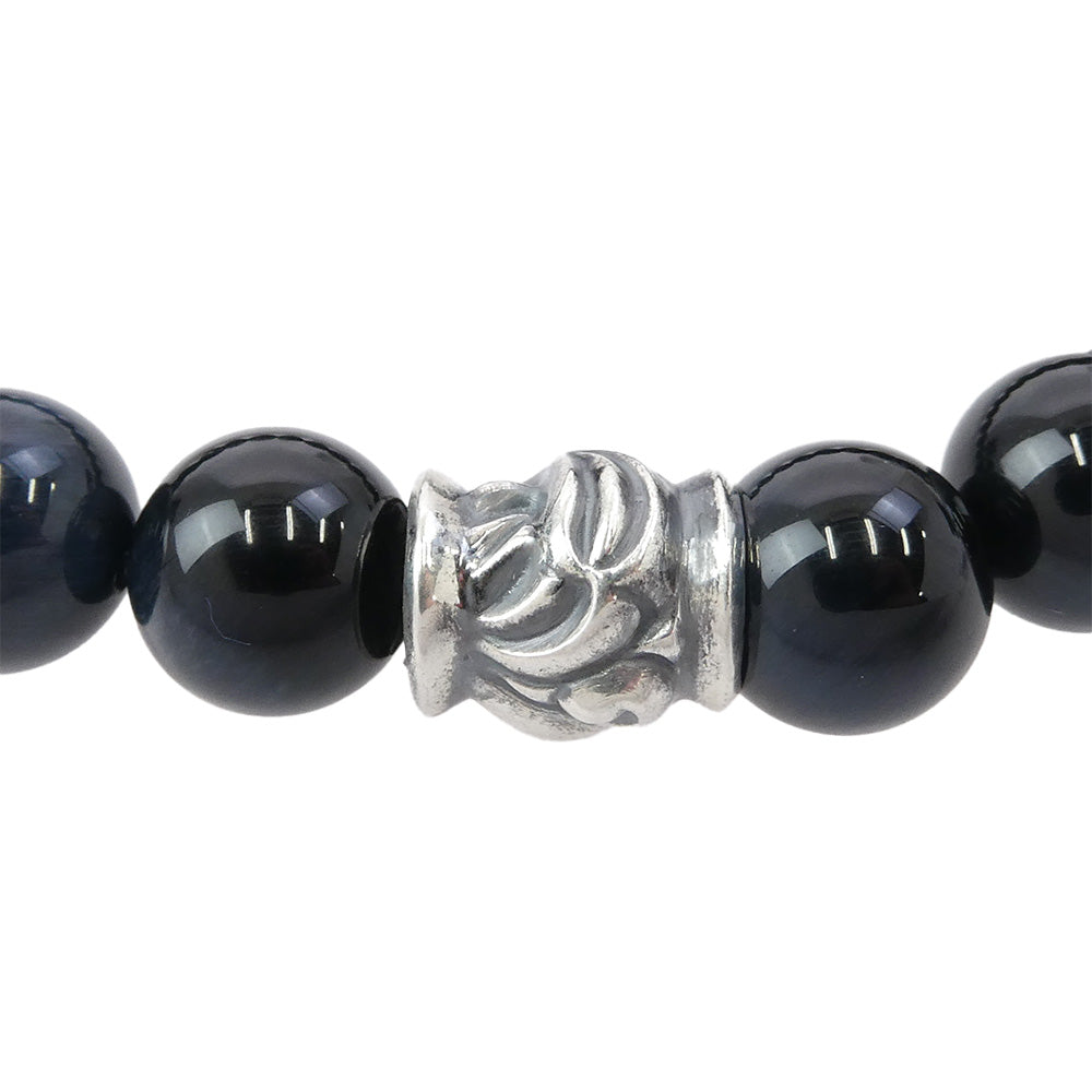 LONE ONES ロンワンズ MFSB-0002-BTE 販売証明書カード付 ホーク ビード ブラックタイガーアイ ブレスレット ブラック系【美品】【中古】