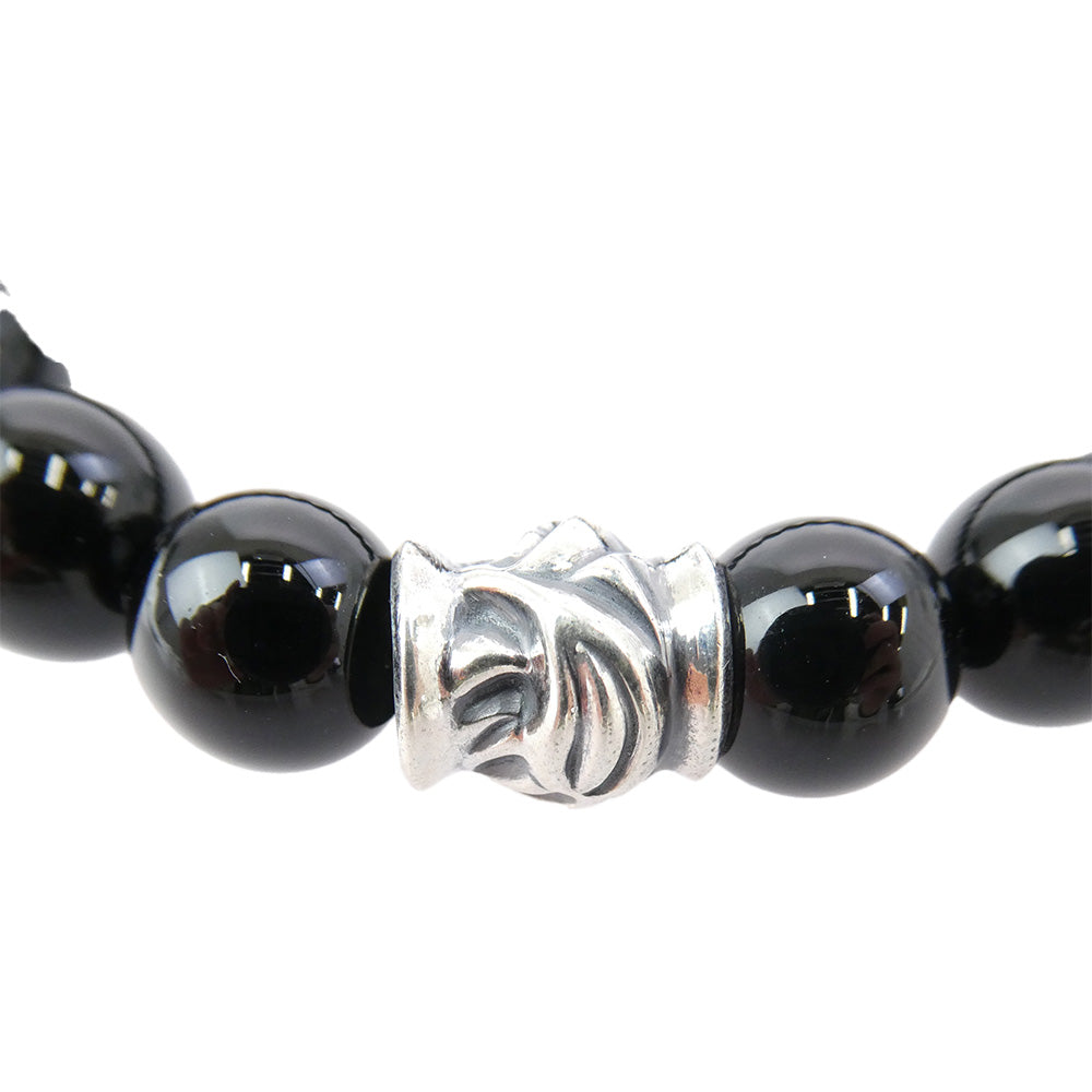 LONE ONES ロンワンズ MFSB-0002-SO 販売証明書カード付 ホーク ビード シャイニーオニキス ブレスレット ブラック系【美品】【中古】