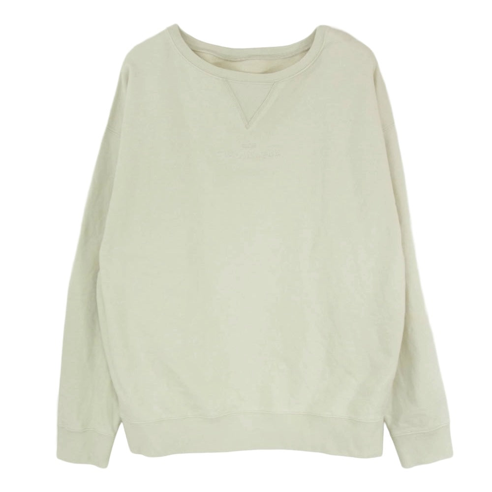 MAISON MARGIELA メゾンマルジェラ 22SS S50GU0188 10 反転ロゴ 刺繍 オーバーサイズ スウェット トレーナー オフホワイト系 S【中古】