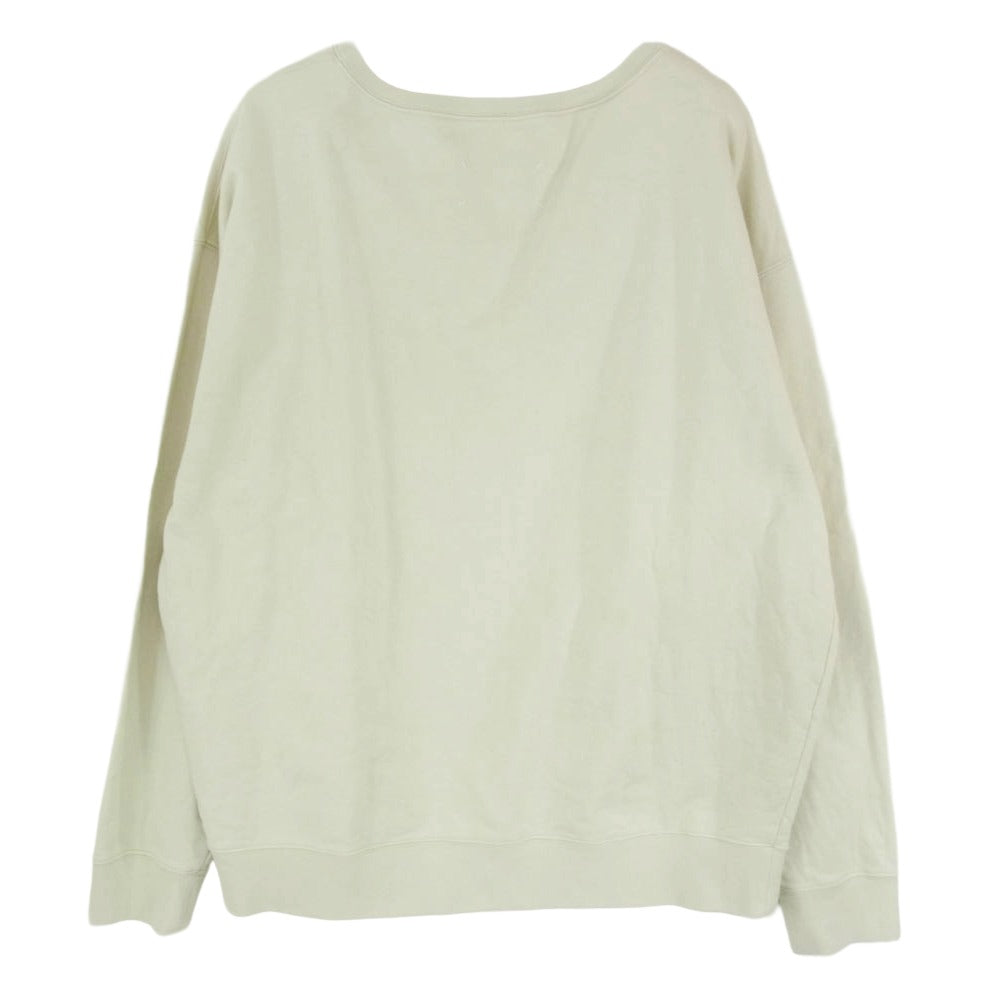 MAISON MARGIELA メゾンマルジェラ 22SS S50GU0188 10 反転ロゴ 刺繍 オーバーサイズ スウェット トレーナー オフホワイト系 S【中古】