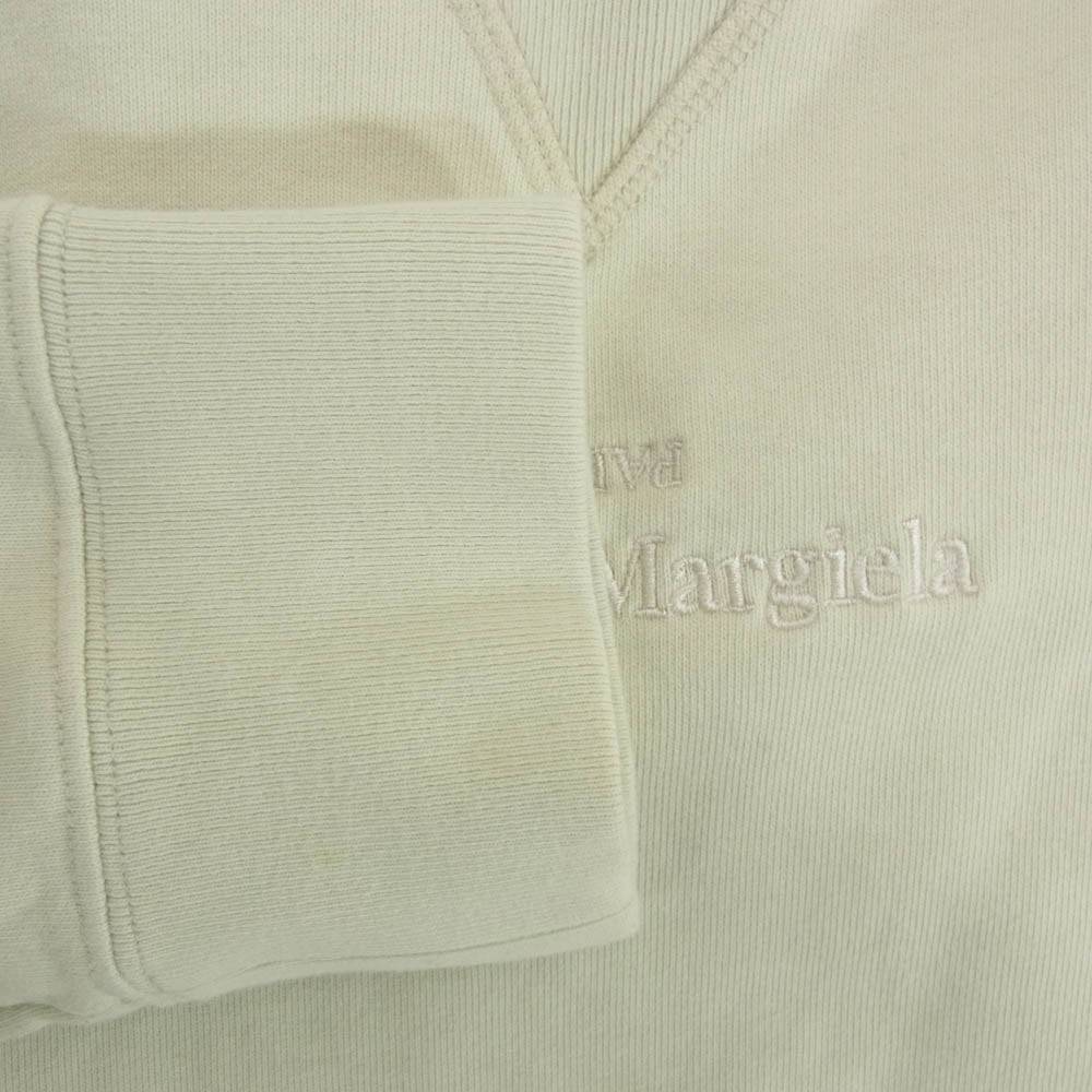 MAISON MARGIELA メゾンマルジェラ 22SS S50GU0188 10 反転ロゴ 刺繍 オーバーサイズ スウェット トレーナー オフホワイト系 S【中古】