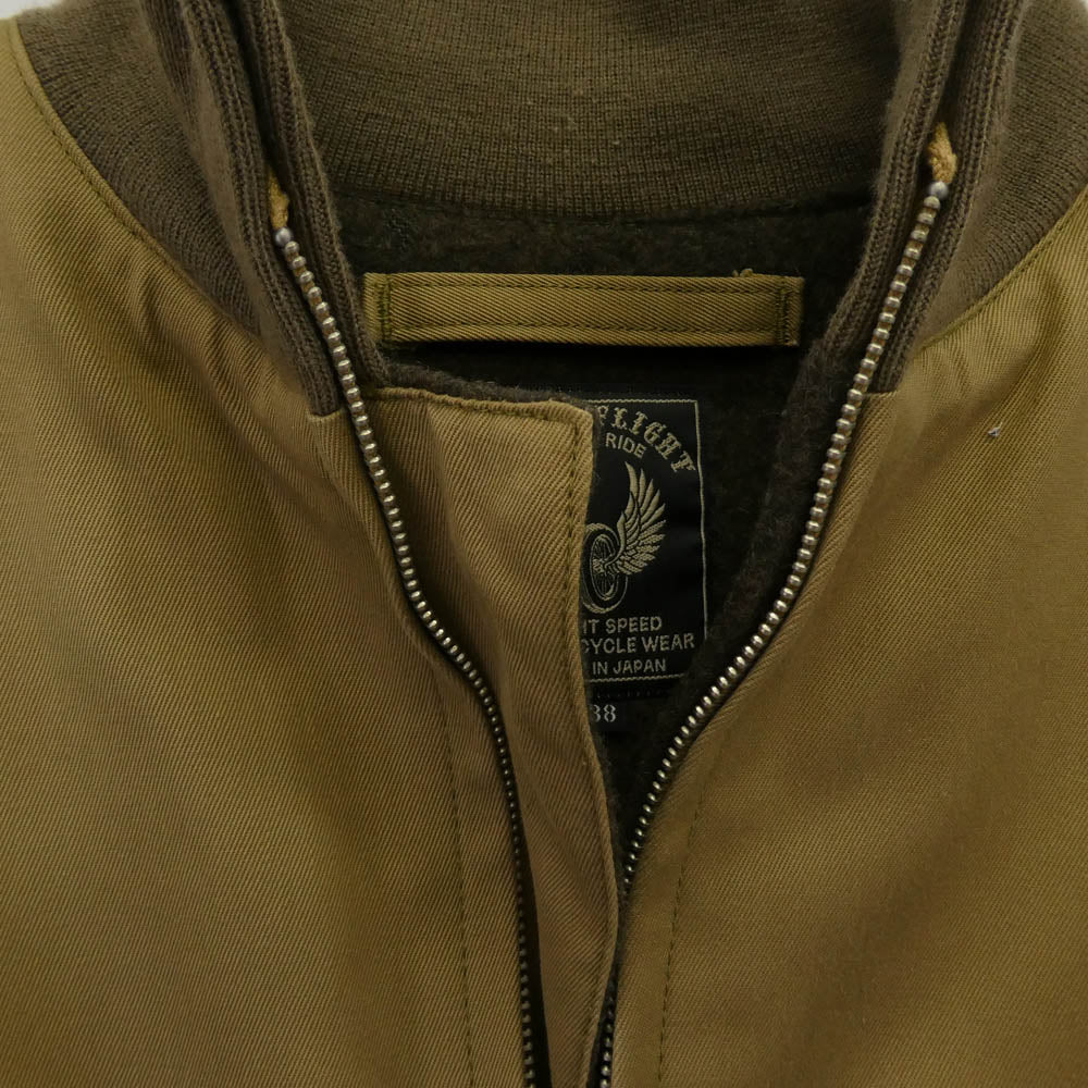 SKULL FLIGHT スカルフライト MOTORCYCLE WEAR タンカース ジャケット カーキ系 38【中古】