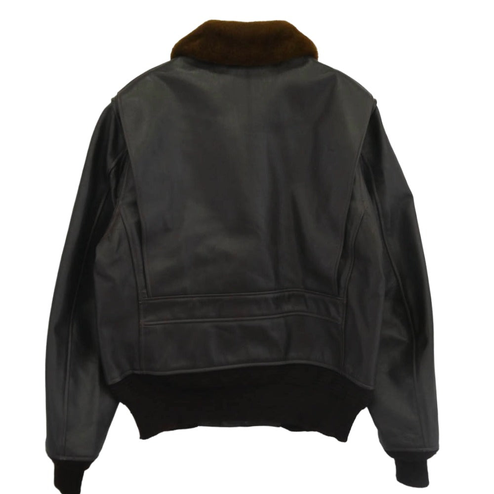 Buzz Rickson's バズリクソンズ BR80145 AERO-U.S. NAVY Type G-1 JACKET, FLYING レザー フライト ジャケット ダークブラウン系 38【中古】