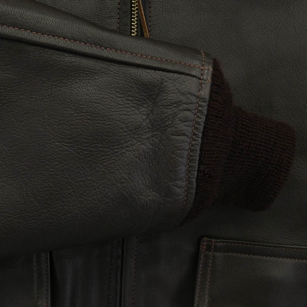 Buzz Rickson's バズリクソンズ BR80145 AERO-U.S. NAVY Type G-1 JACKET, FLYING レザー フライト ジャケット ダークブラウン系 38【中古】