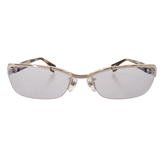 フォーナインズ S-331T コンビネーションフレーム アイウェア 度入り 眼鏡 シルバー×ブラウンササ シルバー系 55□17　136【中古】