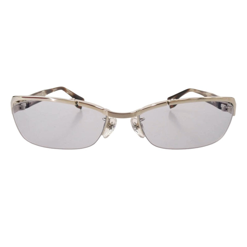 フォーナインズ S-331T コンビネーションフレーム アイウェア 度入り 眼鏡 シルバー×ブラウンササ シルバー系 55□17　136【中古】