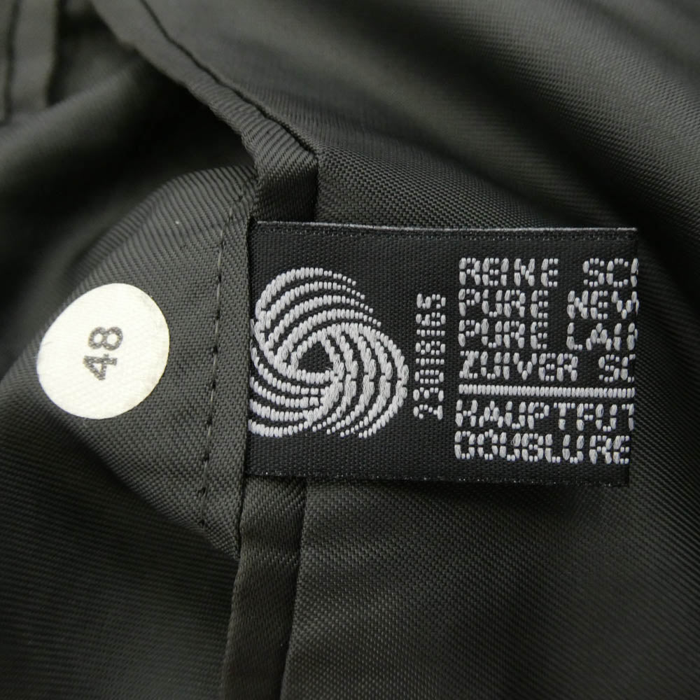 HUGO BOSS ヒューゴボス ウール ツイード チェスターコート ブラック系 グレー系 48【中古】