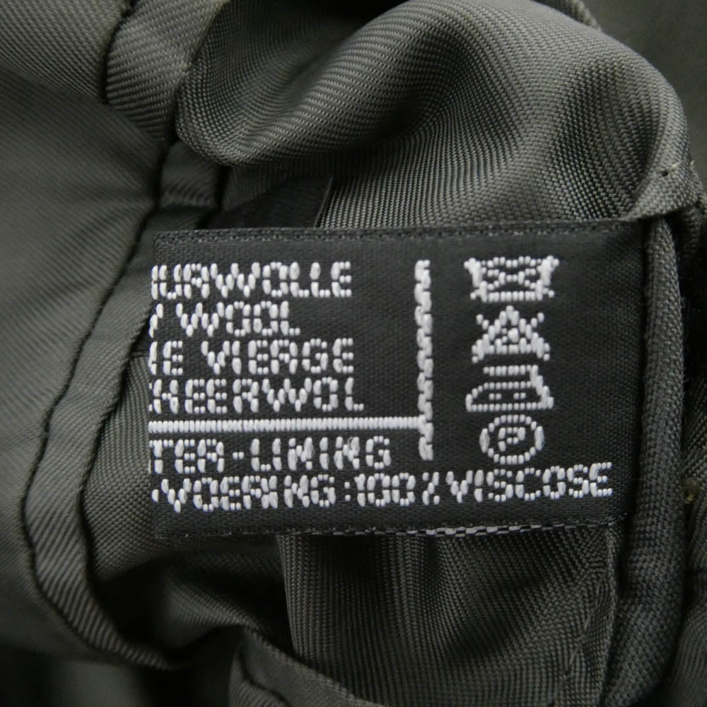 HUGO BOSS ヒューゴボス ウール ツイード チェスターコート ブラック系 グレー系 48【中古】