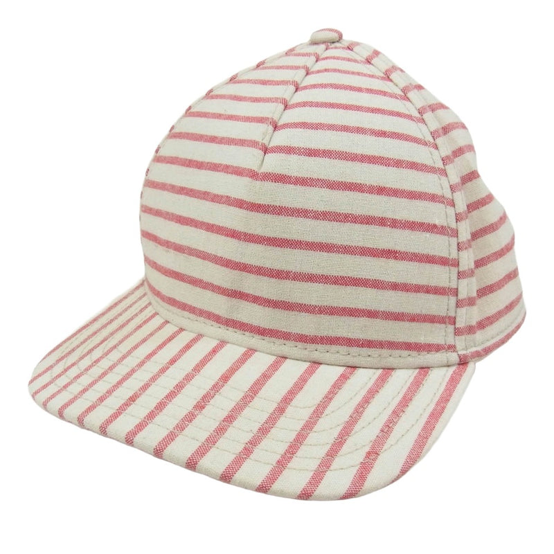 サタデーズニューヨーク ボーダー キャップ 帽子 レッド系【中古】