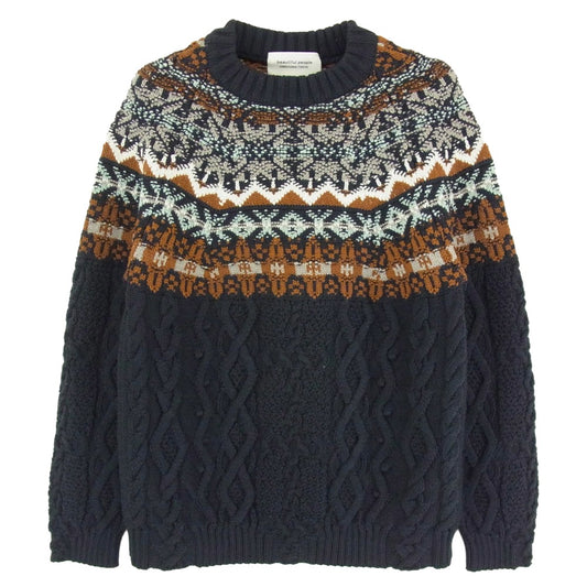 beautiful people ビューティフルピープル ノルディック ニット セーター ネイビー系 サイズ表記無【中古】