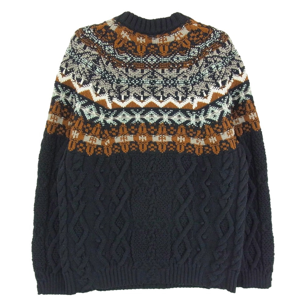 beautiful people ビューティフルピープル ノルディック ニット セーター ネイビー系 サイズ表記無【中古】