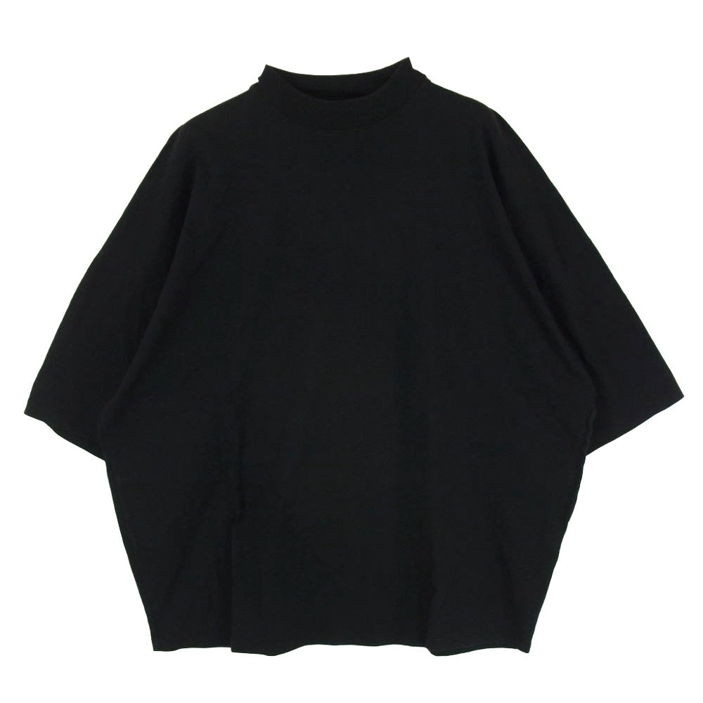 JIL SANDER ジルサンダー JSMU706022 モックネック 半袖 Tシャツ カットソー ブラック系 M【中古】