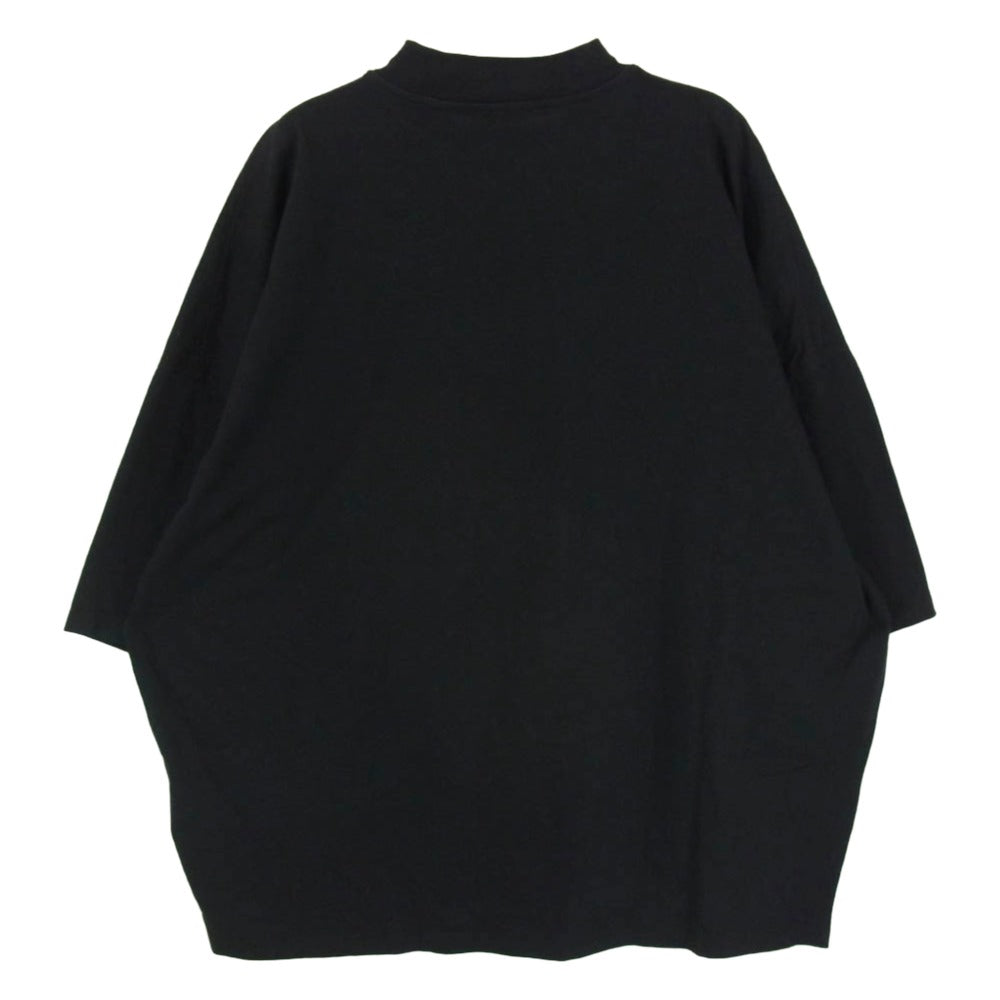 JIL SANDER ジルサンダー JSMU706022 モックネック 半袖 Tシャツ カットソー ブラック系 M【中古】