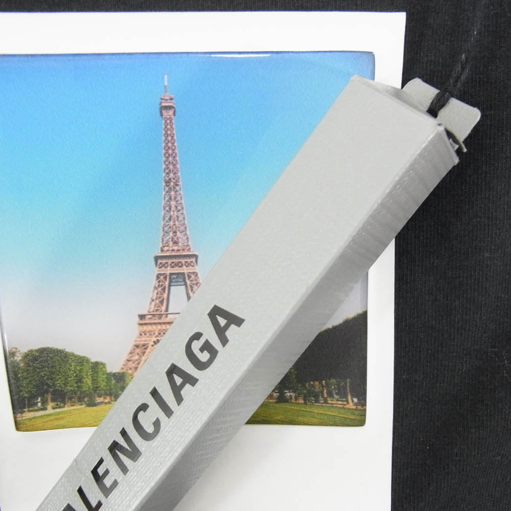BALENCIAGA バレンシアガ 23SS 745019 TOVC7 POLAROID PARIS BY DAY SHORT SLEEVE T-SHIRT 半袖 Tシャツ カットソー ブラック系 S【中古】
