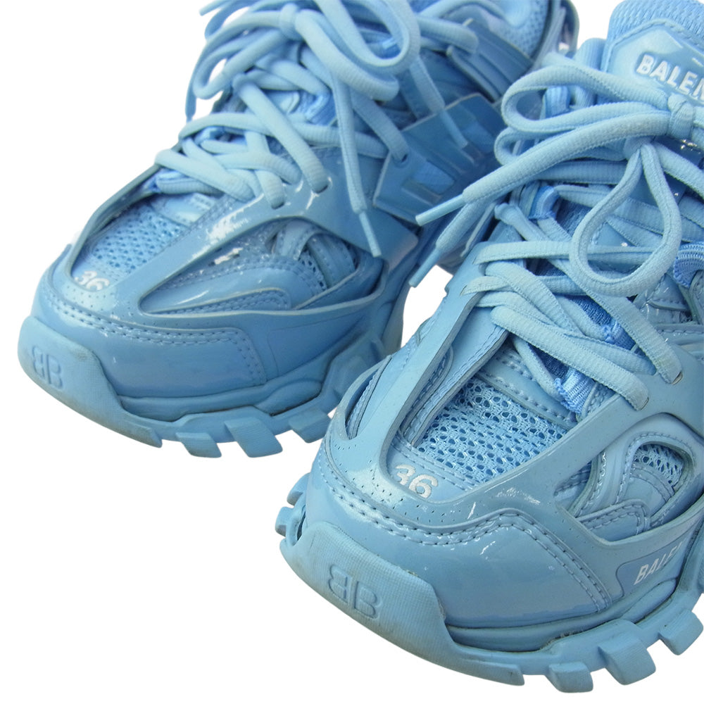 BALENCIAGA バレンシアガ 542436 track トラック トレーナー スニーカー ライトブルー系 36【中古】