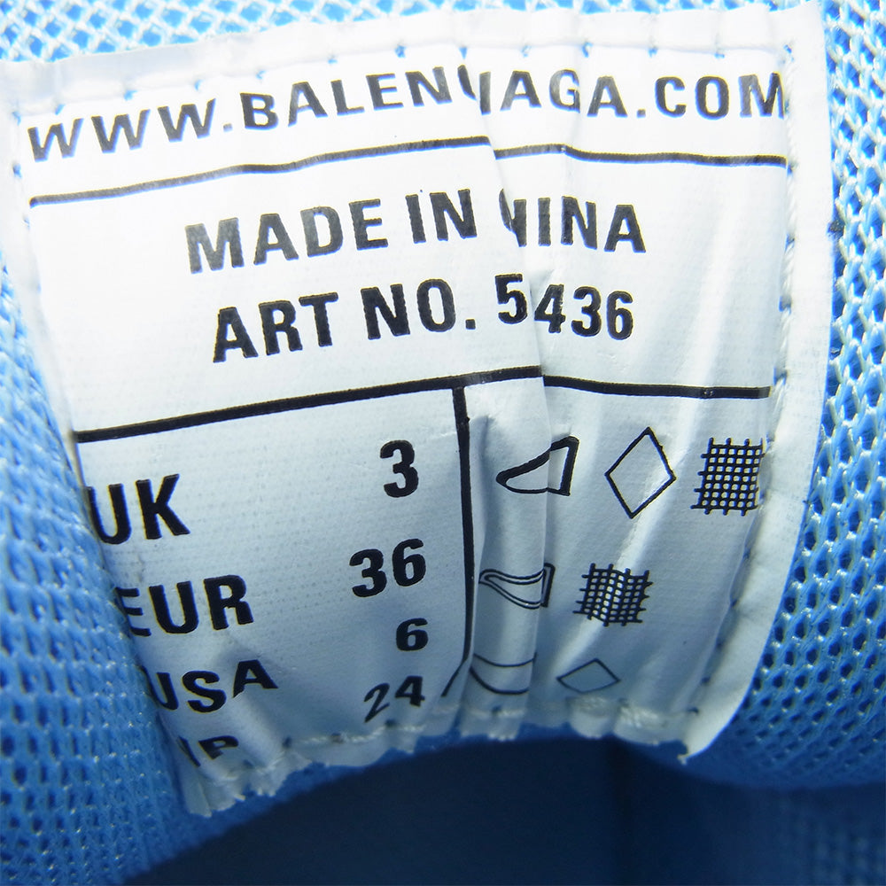 BALENCIAGA バレンシアガ 542436 track トラック トレーナー スニーカー ライトブルー系 36【中古】