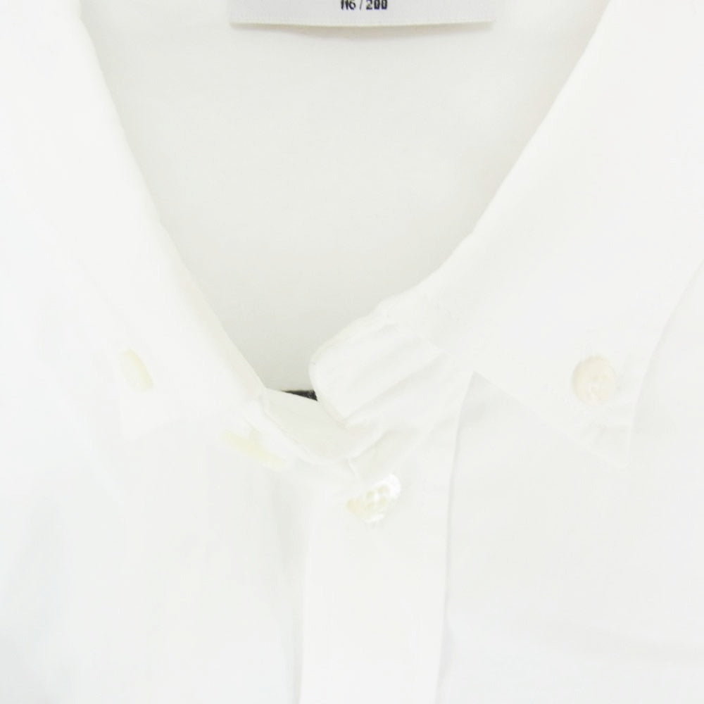 BALENCIAGA バレンシアガ 21SS 690373 TYB18 PARIS ロゴ刺繍 クロップド ボタンダウン 長袖 シャツ ホワイト系 34【中古】