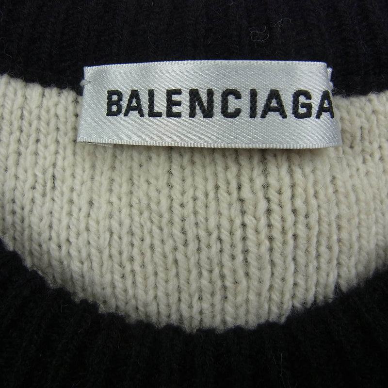 正規 19SS BALENCIAGA バレンシアガ 総柄ロゴ ニット BALENCIAGA
