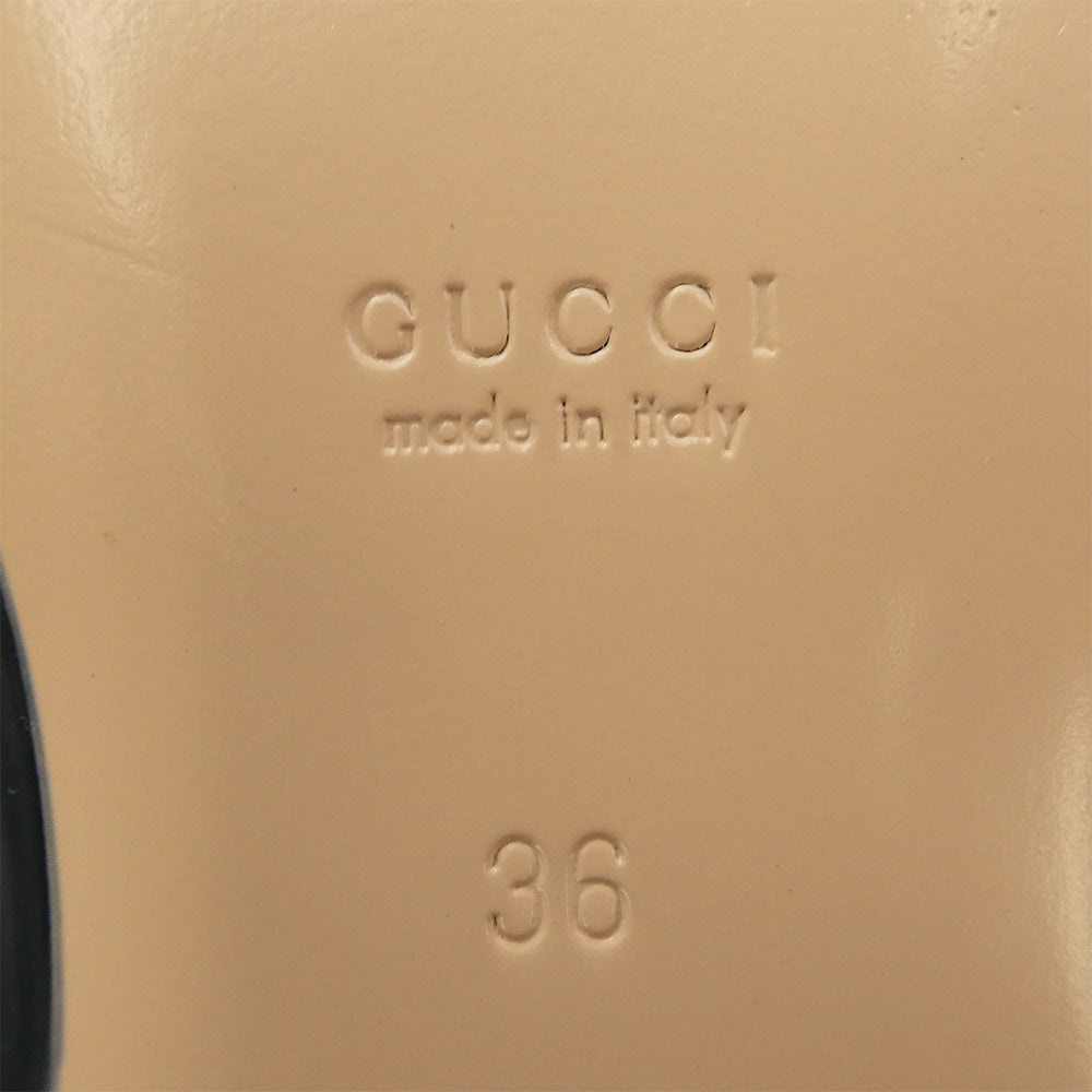 GUCCI グッチ 423514 GG ホースビット デニムキャンバス ミュール プリンスタウン スリッパ サンダル ライトブルー系 36【中古】