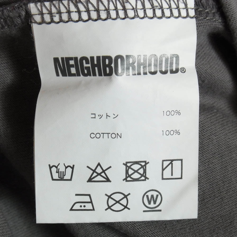 NEIGHBORHOOD ネイバーフッド 21SS 211PCNH-ST12 ZILD C-TEE ジルドロゴ プリント クルーネック 半袖 Tシャツ カットソー チャコール系 L【中古】
