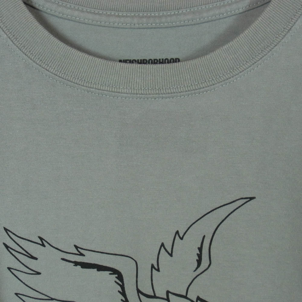 NEIGHBORHOOD ネイバーフッド 22SS 221PCNH-ST13 SQUAD イーグル プリント クルーネック 半袖 Tシャツ カットソー グレー系 XL【中古】