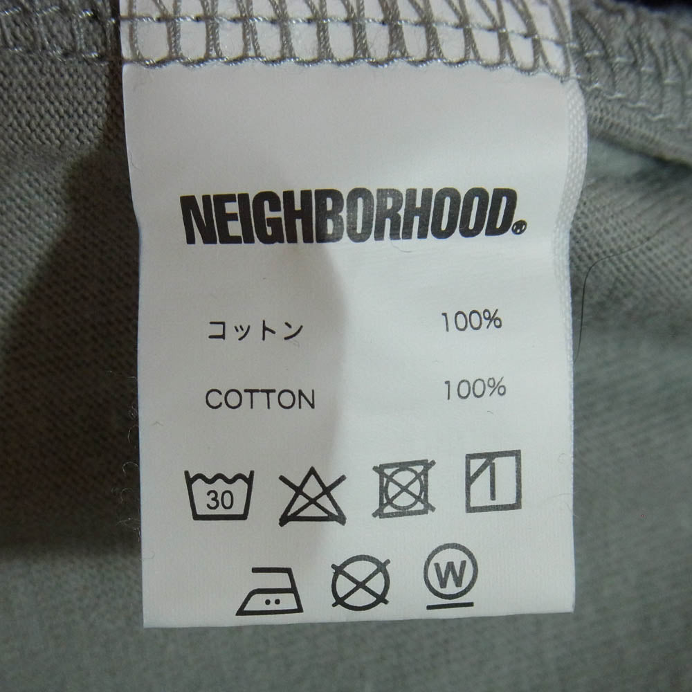 NEIGHBORHOOD ネイバーフッド 22SS 221PCNH-ST13 SQUAD イーグル プリント クルーネック 半袖 Tシャツ カットソー グレー系 XL【中古】